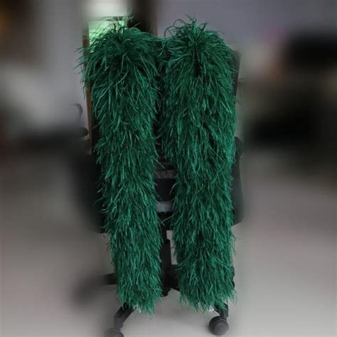 dark green feather boa